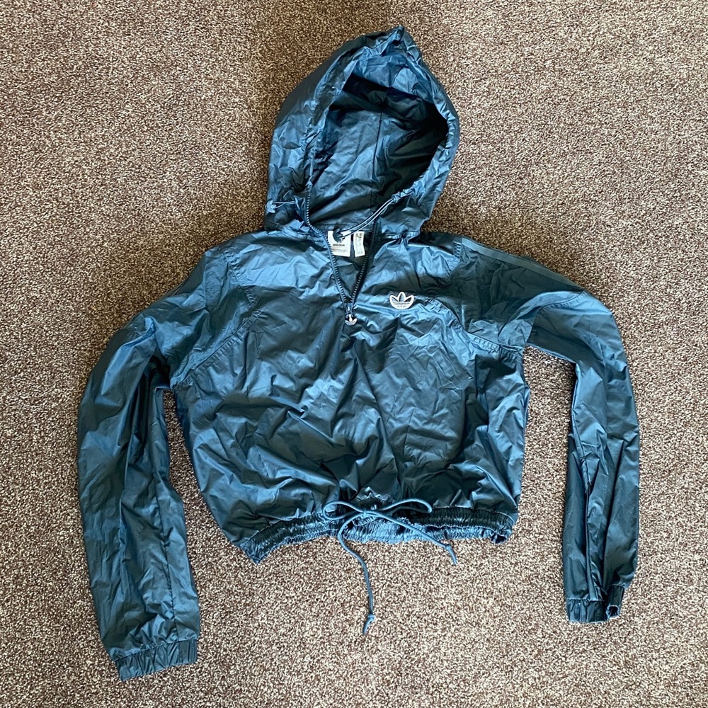 Adidas Pullover Hoodie Windbreaker Rain Jacket